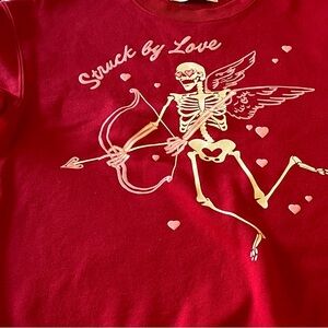 Wound Up Valentine’s Sweatshirt with Skeleton Design